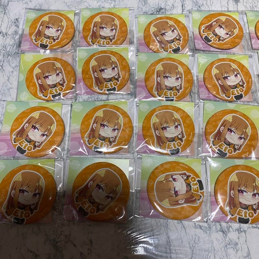 Amazon.co.jp: カラフルピーチ 缶バッジ えと からぴち 2023年 セット