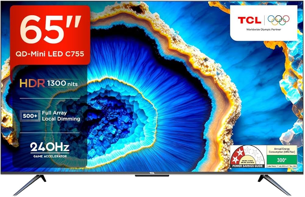 TCL 164 cm (65 inches) 4K Ultra HD Smart QD-Mini LED Google TV