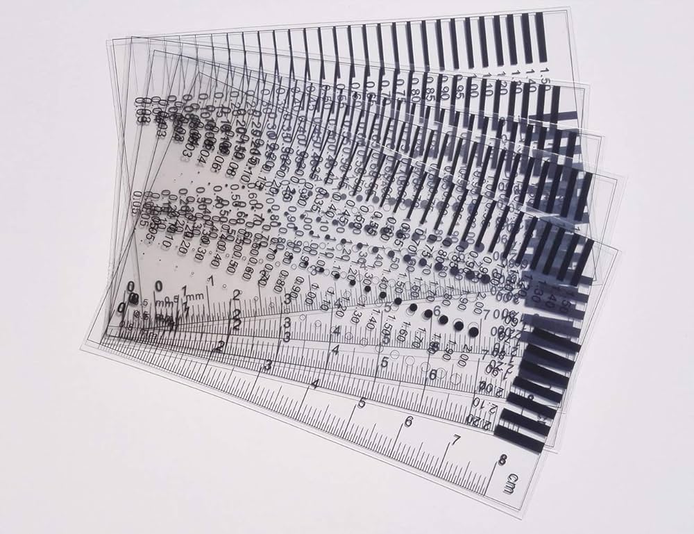 Amazon.co.jp: SEC サイズ目安表 キズ測定不良比較 汚れテスト透明