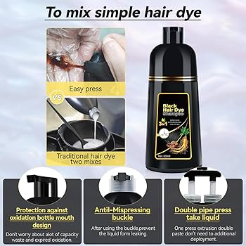 Amazon.com : JIESSIA 3 IN 1 Hair Color Shampoo Dye For Women & Men