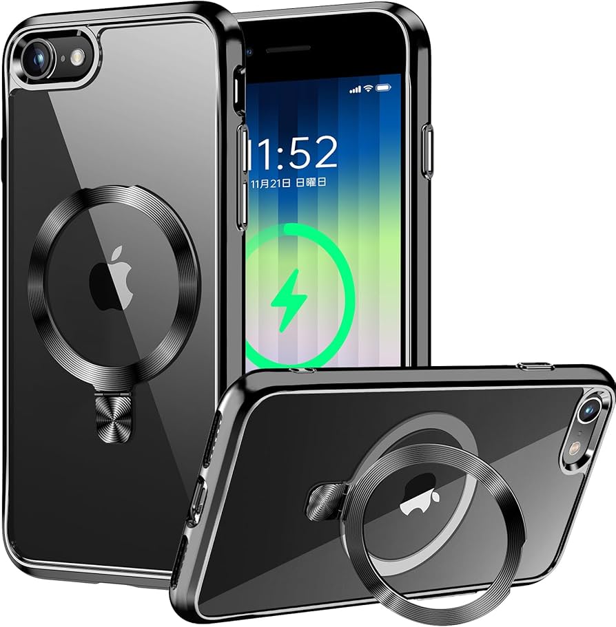 Amazon.co.jp: 【CD MagSafeリング・スタンド一体】iPhone SE3用クリア