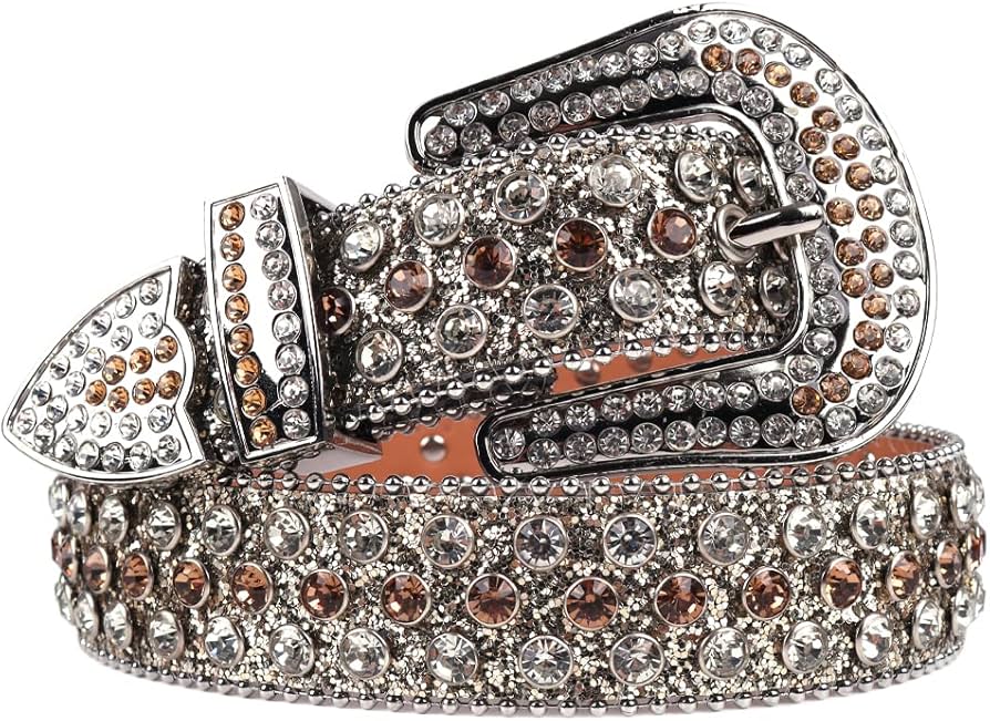 Amazon.co.jp: ラインストーンベルト ウエスタンゴールデンライン