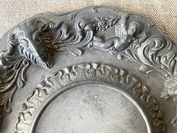 Amazon.co.jp: レア天使と悪魔のピュータープレート レリーフ フランス