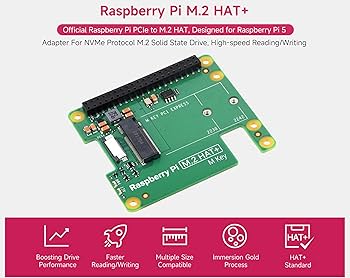 Amazon.com: Official Pi PCIe to M.2 HAT for Raspberry Pi 5, HAT +