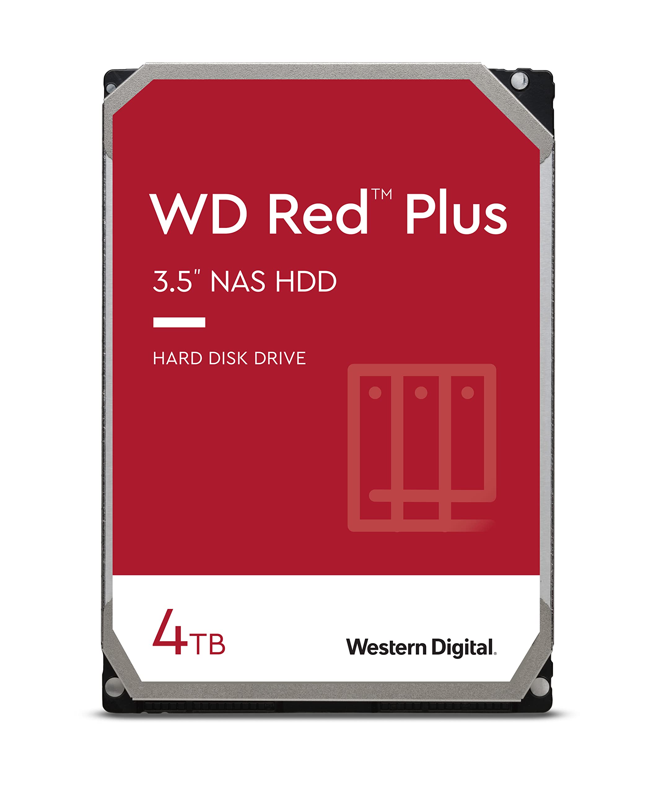 Western Digital 4TB WD Red Plus NAS Internal Hard Drive HDD - 5400
