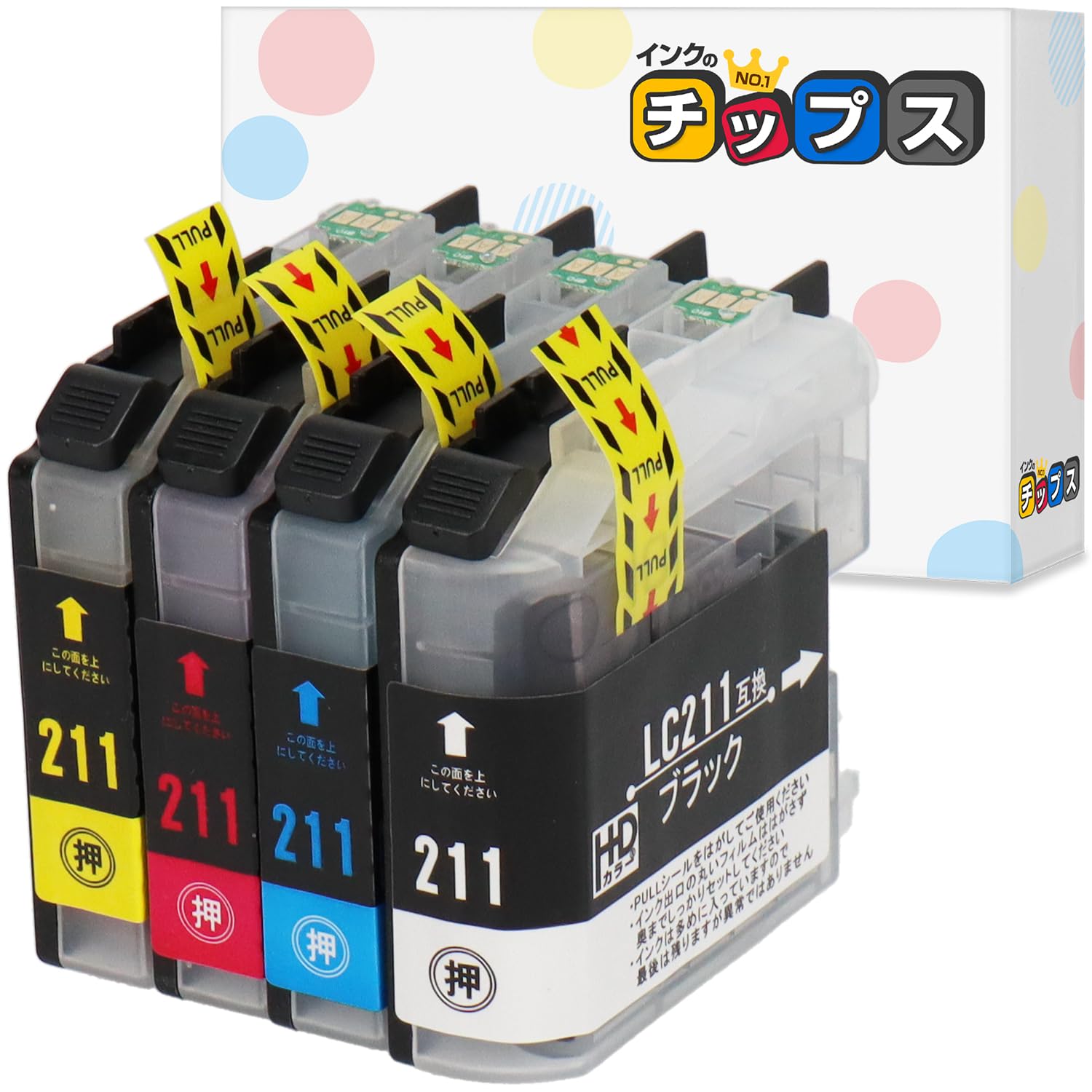 Amazon.co.jp: 【インクのチップス】 LC211 LC211-4PK 4色パック