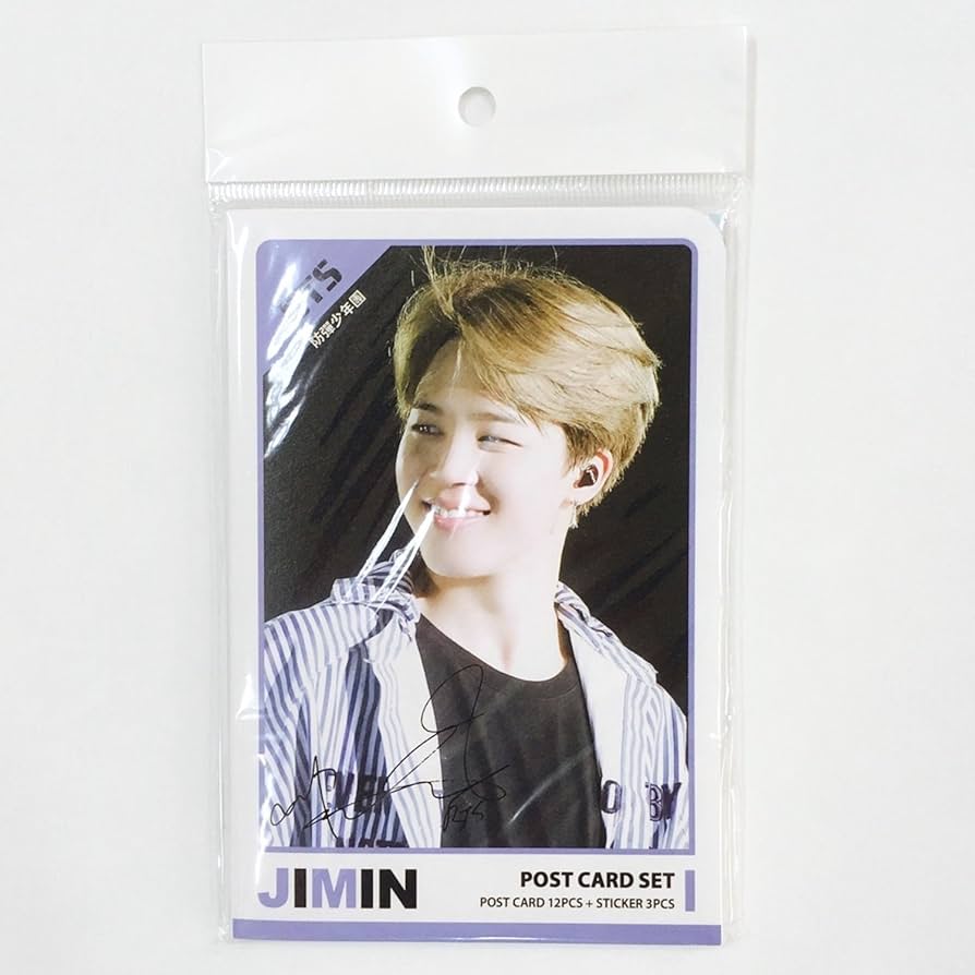 BTS JIMIN Solo New Version Photo Post Card + Sticker Set 15pcs 4