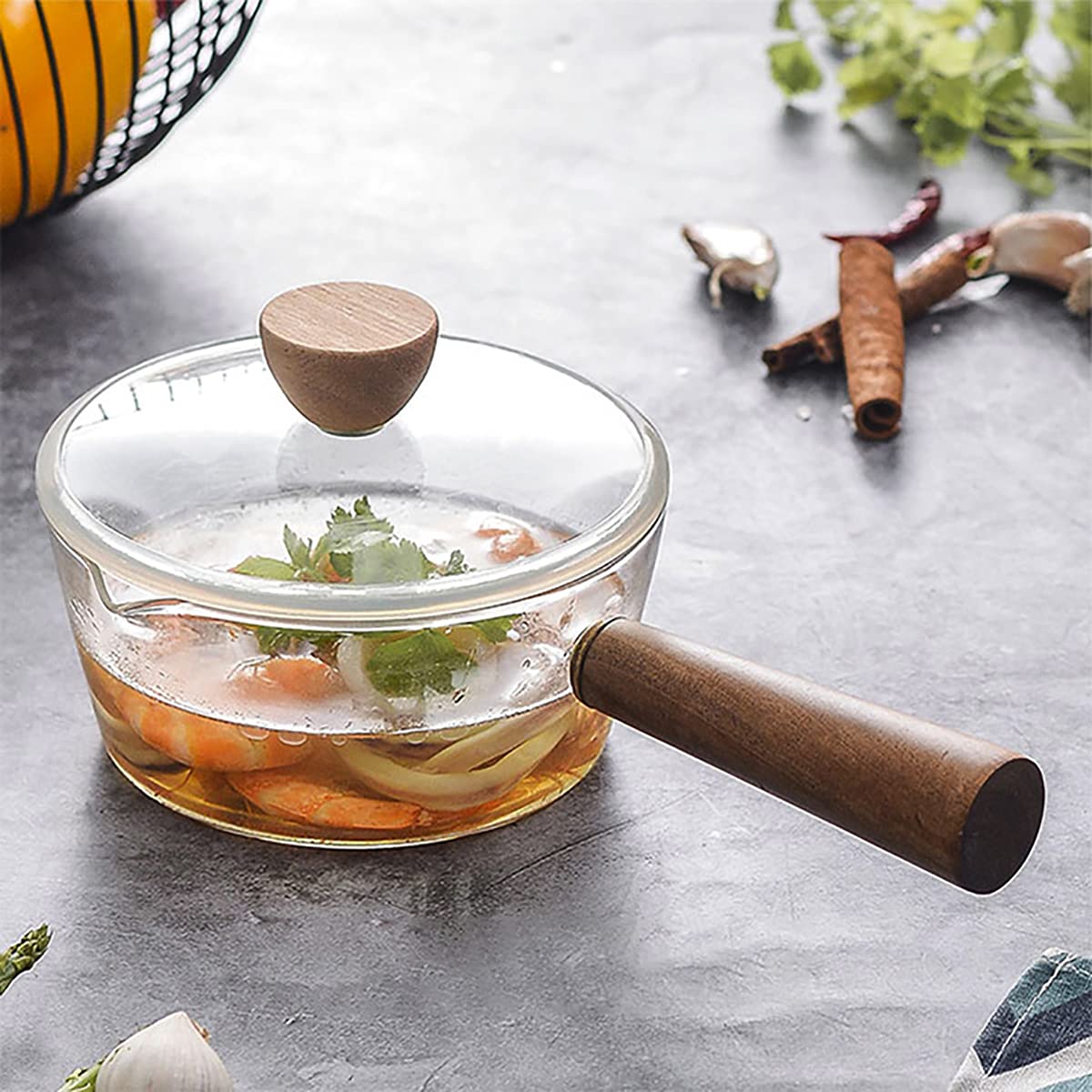 Amazon.co.jp: ミルクパン ソースパン スープパン 片手鍋 ガラス鍋