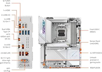 Amazon | GIGABYTE X870E AORUS PRO ICE - AMD Ryzen 用 ホワイト色