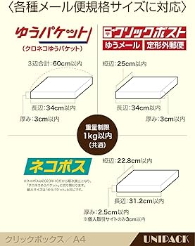 Amazon.co.jp: UNIPACK ネコポス3cm対応最大サイズ ダンボール【25枚