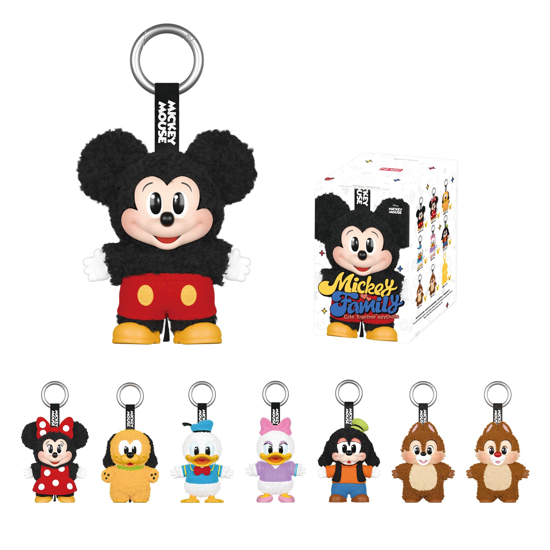 POP MART Mickey Family Cute Together Keychain Series Figures Blind