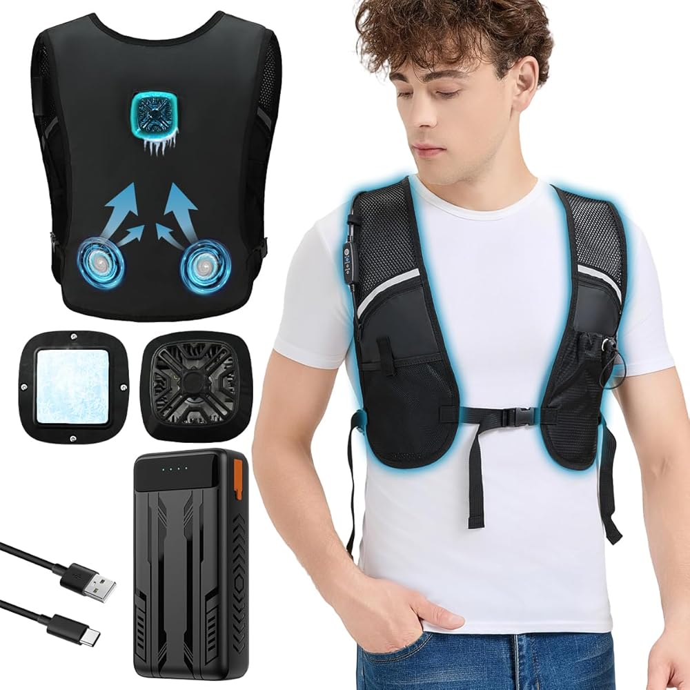 Amazon.co.jp: [Xinpeke] ファン付き冷却ウェア 【2025超冷感 日本企画