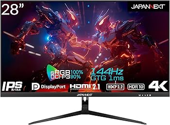 Amazon.co.jp: JAPANNEXT 28インチ ゲーミングモニター 144Hz 1ms 4K