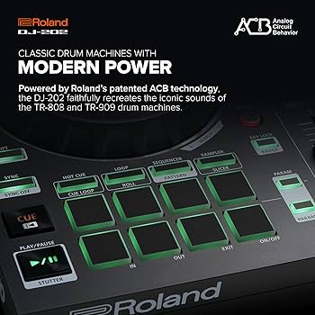 Roland DJ-202 Compact DJ Controller | 2-Channel, 4-Deck Controller