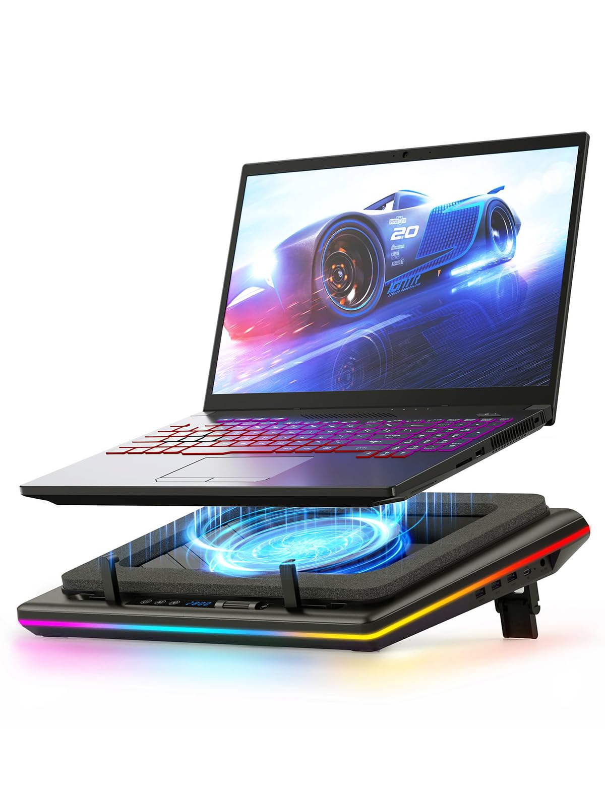 Amazon.com: llano V12 Gaming Laptop Cooling Pad, RGB Laptop Cooler