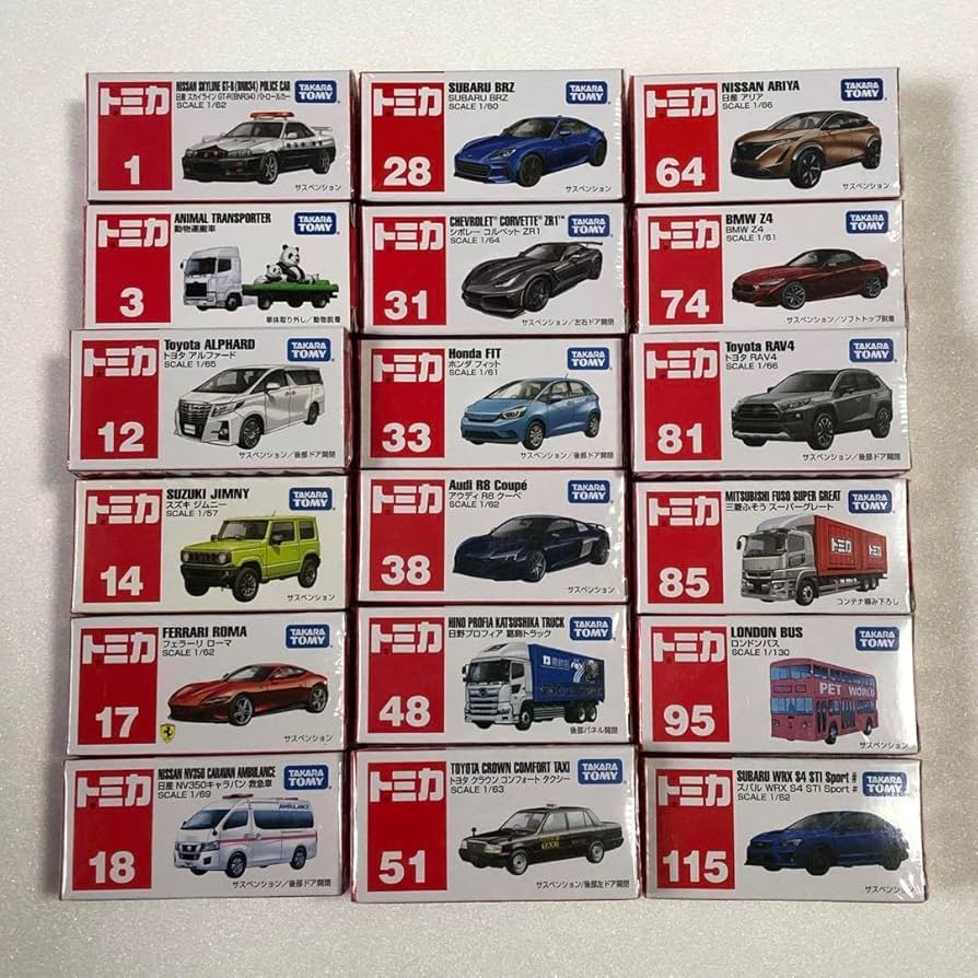 Amazon.co.jp: トミカ まとめ売り 18個 CL3O : おもちゃ
