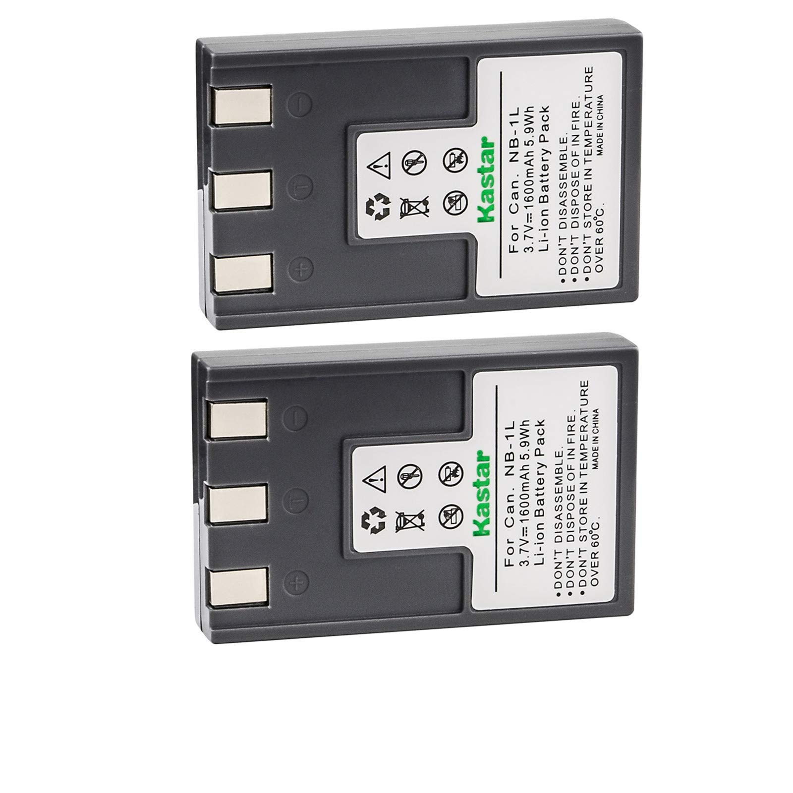 Amazon.com : Kastar 2 Pack Lithium-Ion Battery Pack for Canon NB