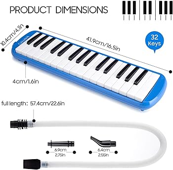 Amazon.com: CAHAYA Melodica 2 Double Mouthpieces Tube Sets