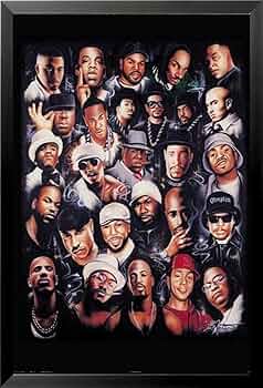 Amazon.com: buyartforless FRAMED Rap Legends Old School and Hip