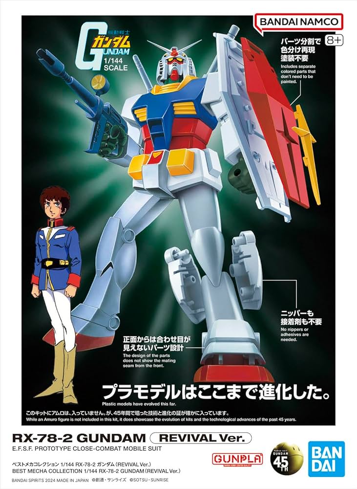 ロボット RX-78-2 GUNDAM Ver. 2.0 & REVIVAL Ver. Amazon.com: Bandai