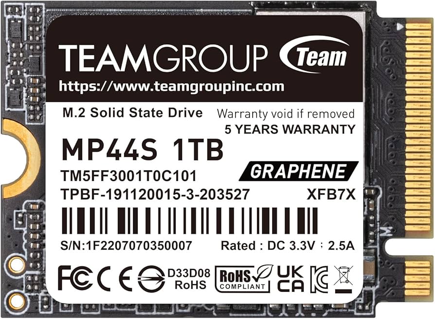 Amazon.com: TEAMGROUP MP44S SSD 1TB SLC Cache Gen 4x4 M.2 2230