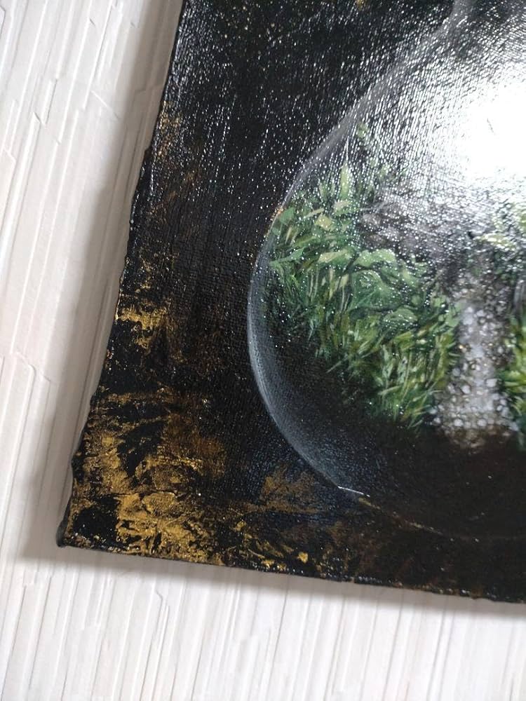 テラリウムの油絵【導き】1点物の原画アート/作者サイン入り/F3号