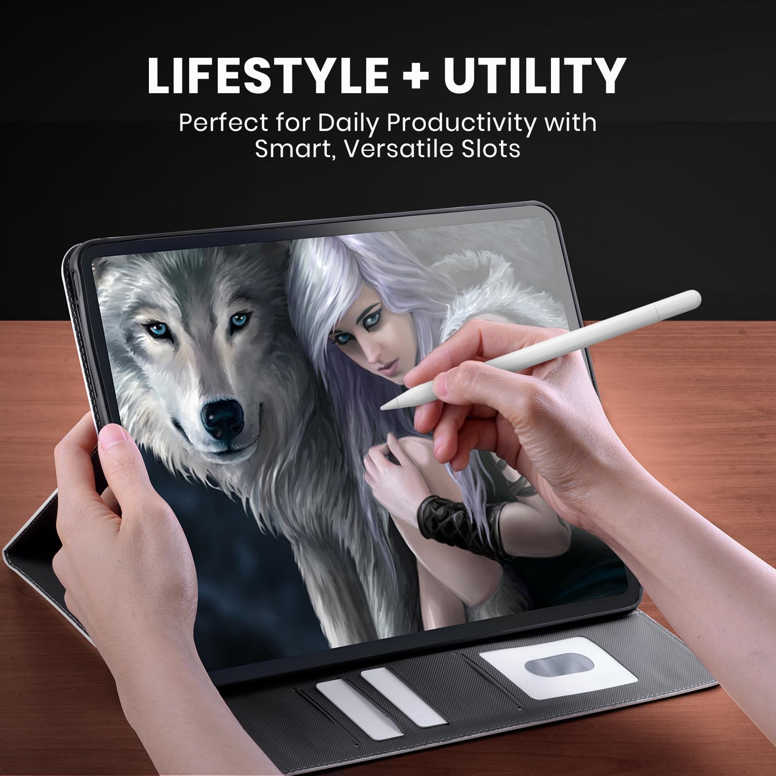 Amazon.com: Head Case Designs Flowery Black Lace Leather Wallet