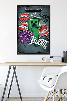 Amazon.com: Minecraft - Creeper Do Not Enter Wall Poster, 34L