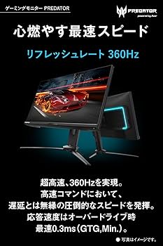 Amazon.co.jp: Acer ゲーミングモニター Predator X25bmiiprzx 24.5