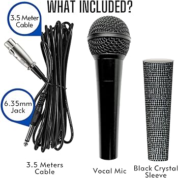 Amazon.com: RhymKawa 58 Vocal Microphone with XLR Cable, Black Die
