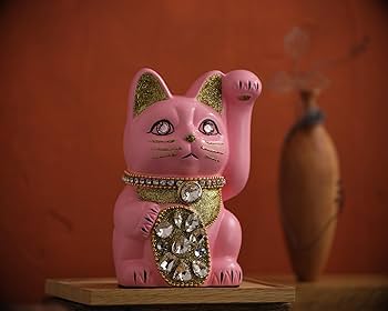 Amazon.co.jp: ご縁猫 ジュエリーキャット(M-SIZE ピンク Pink）左手