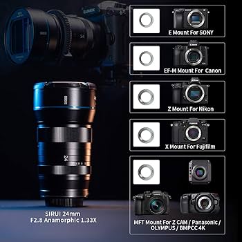 Amazon.com : SIRUI 24mm Anamorphic Lens F2.8 1.33X APS-C Camera