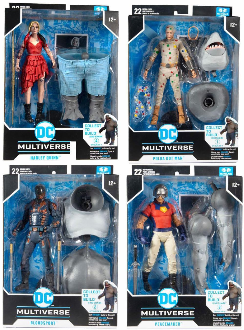 ザ・スーサイド・スクワッドDC マルチバース アクションフィギュア 4体
