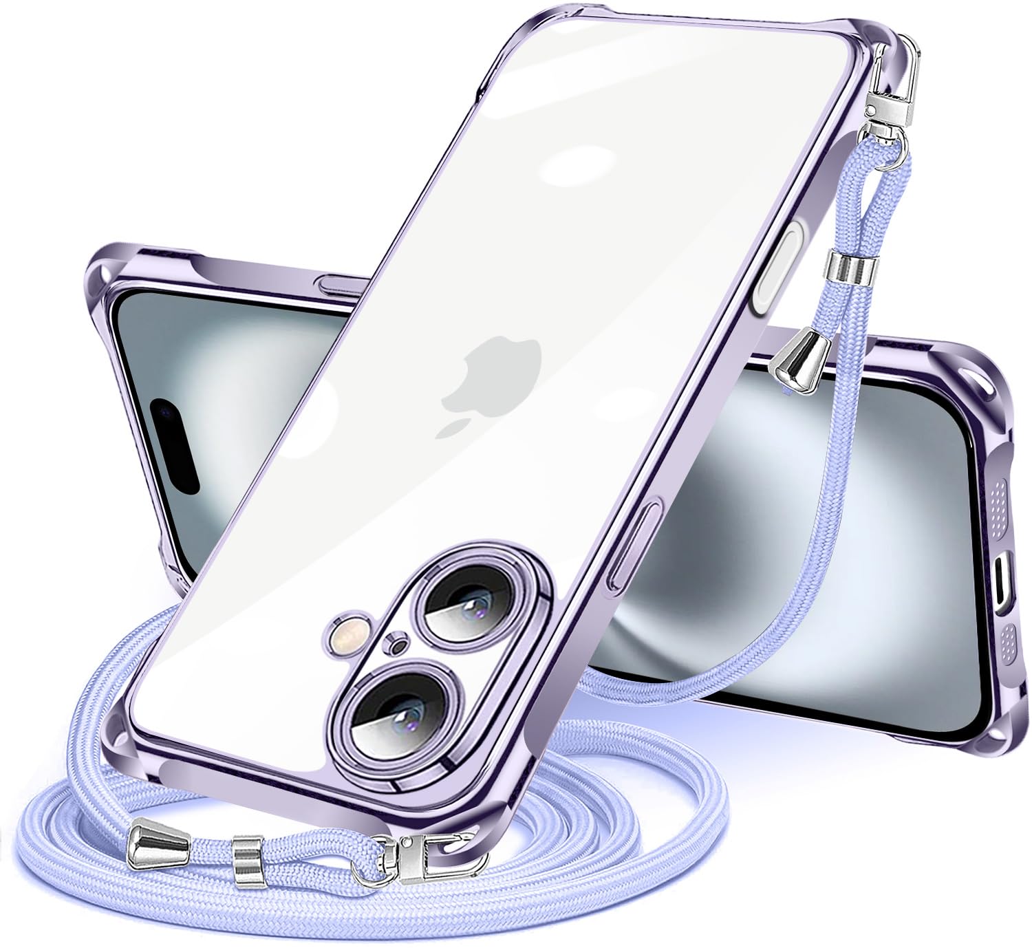 Amazon.co.jp: NISIILNG iPhone 16 Plus 用 ケース クリア ショルダー