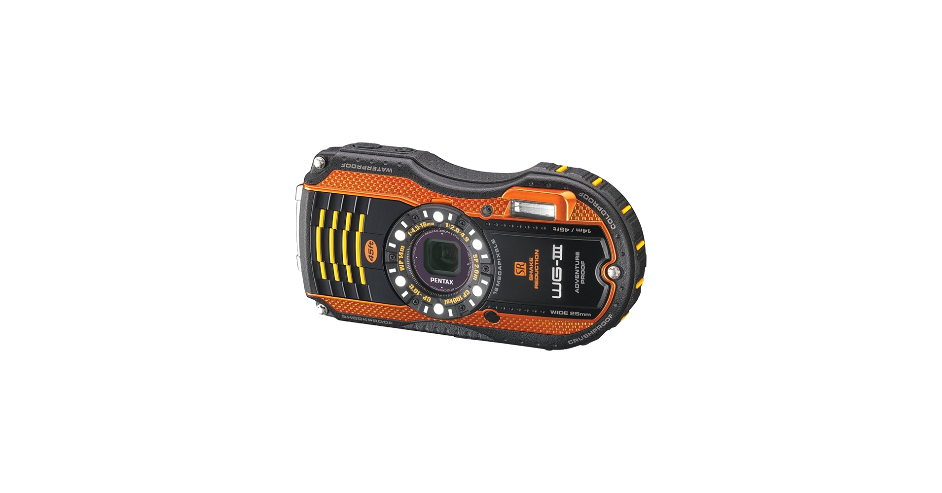 Amazon.com : Pentax Optio WG-3 orange 16 MP Waterproof Digital
