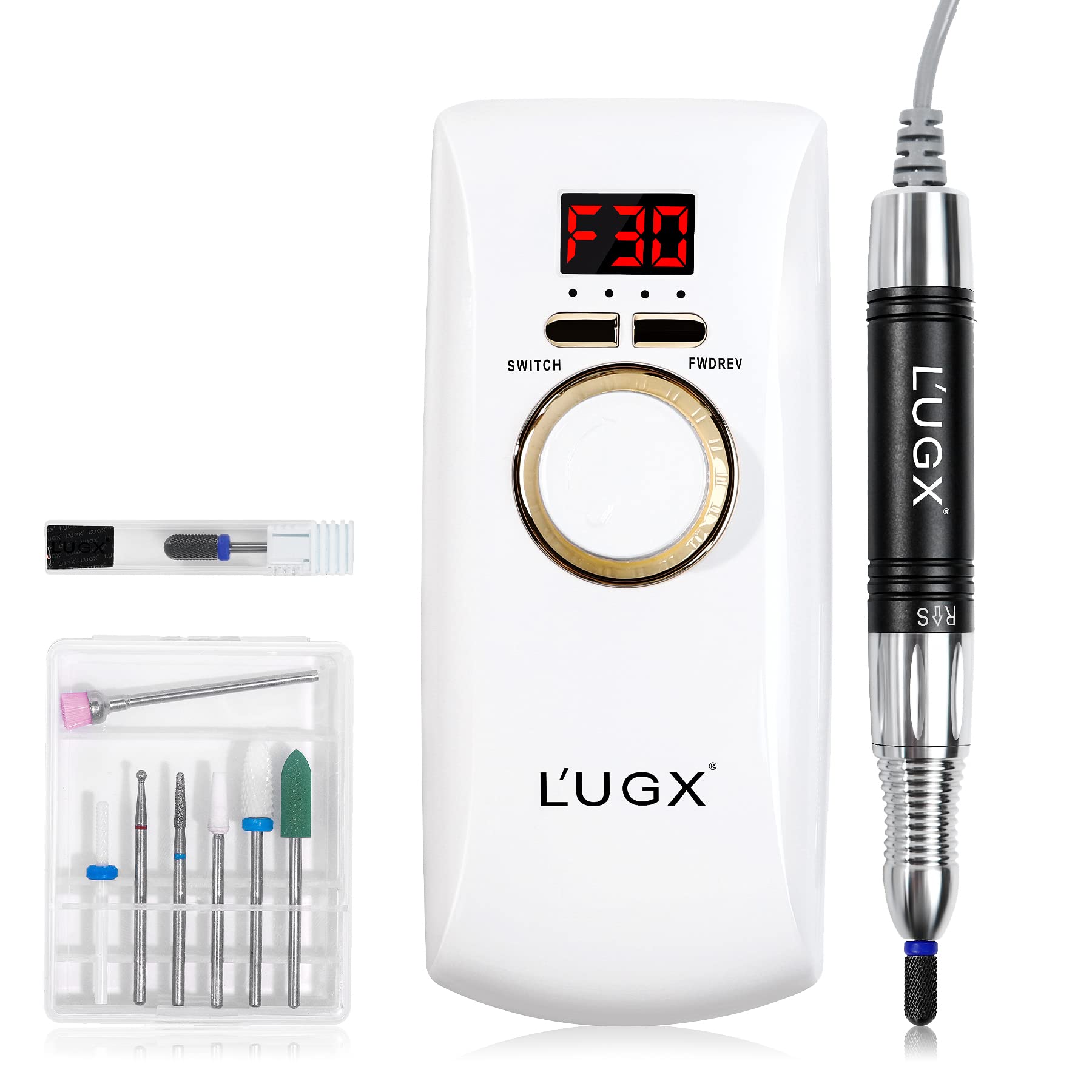 Amazon.co.jp: L'UGX 電動ネイルマシン 30000RPM プロ ネイルドリル