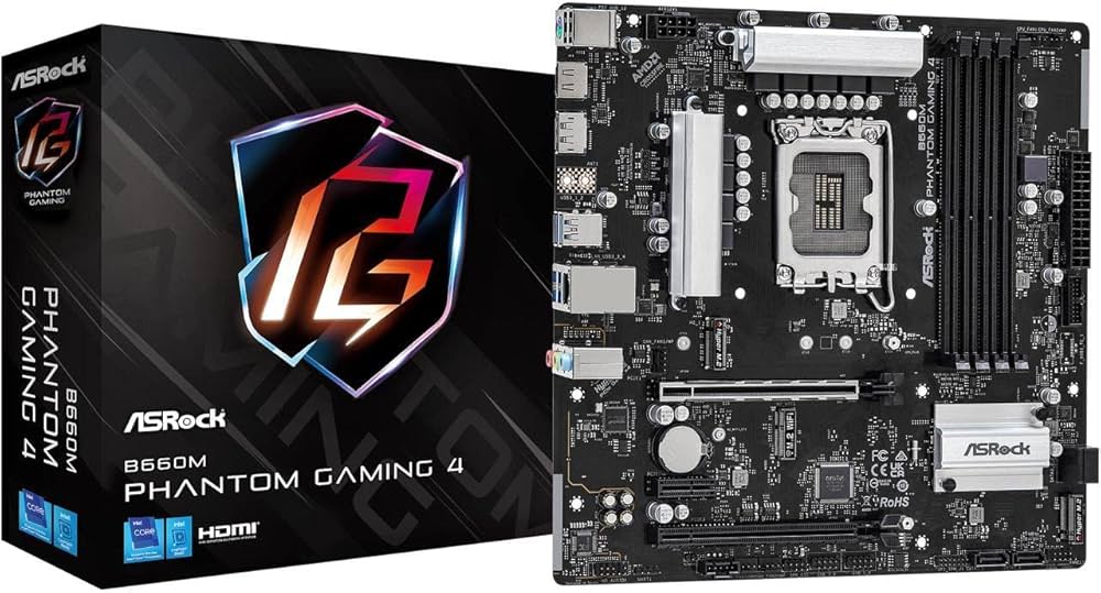 Amazon | ASRock B660M PHANTOM GAMING 4ソケット LGA1700/ Intel B660