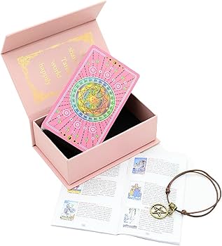 Amazon.co.jp: ピンクゴールドホイルタロットカード、ガイドブック付き