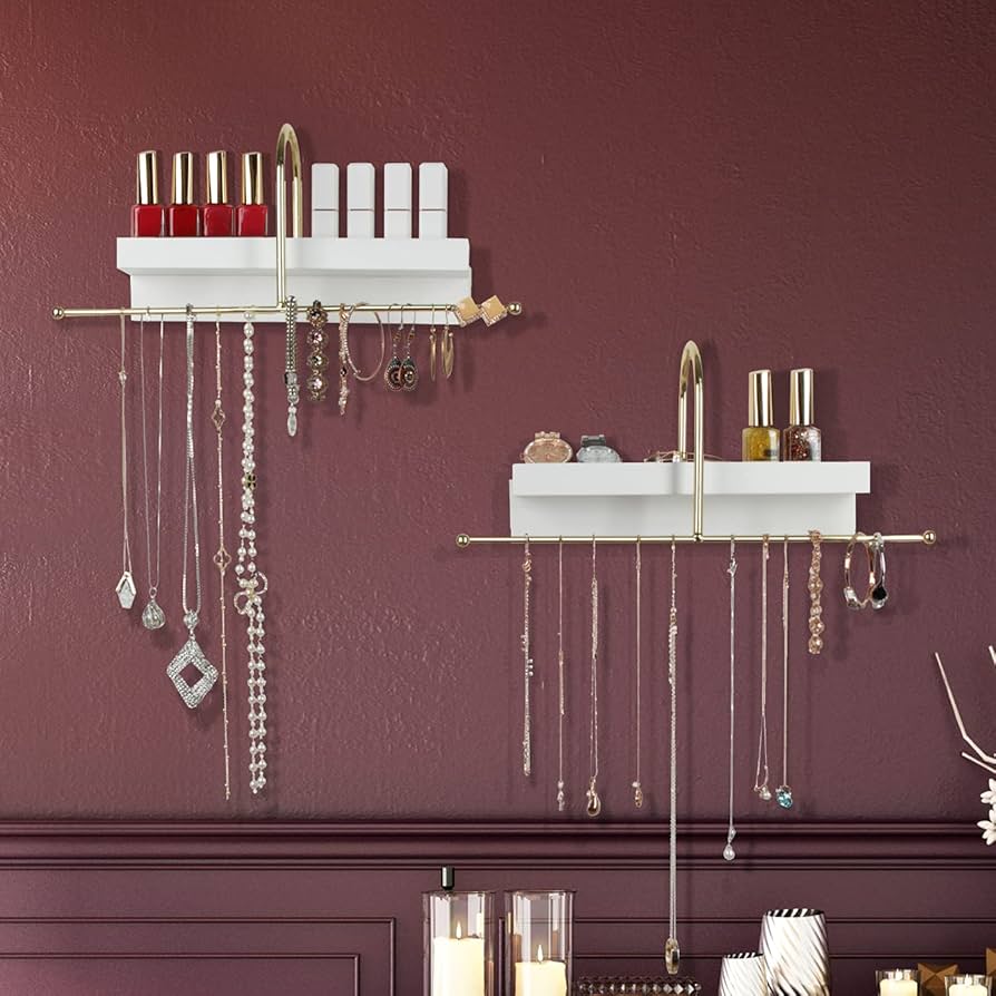 Amazon.com: J JACKCUBE DESIGN Gold and White Wall Mounted Hanging