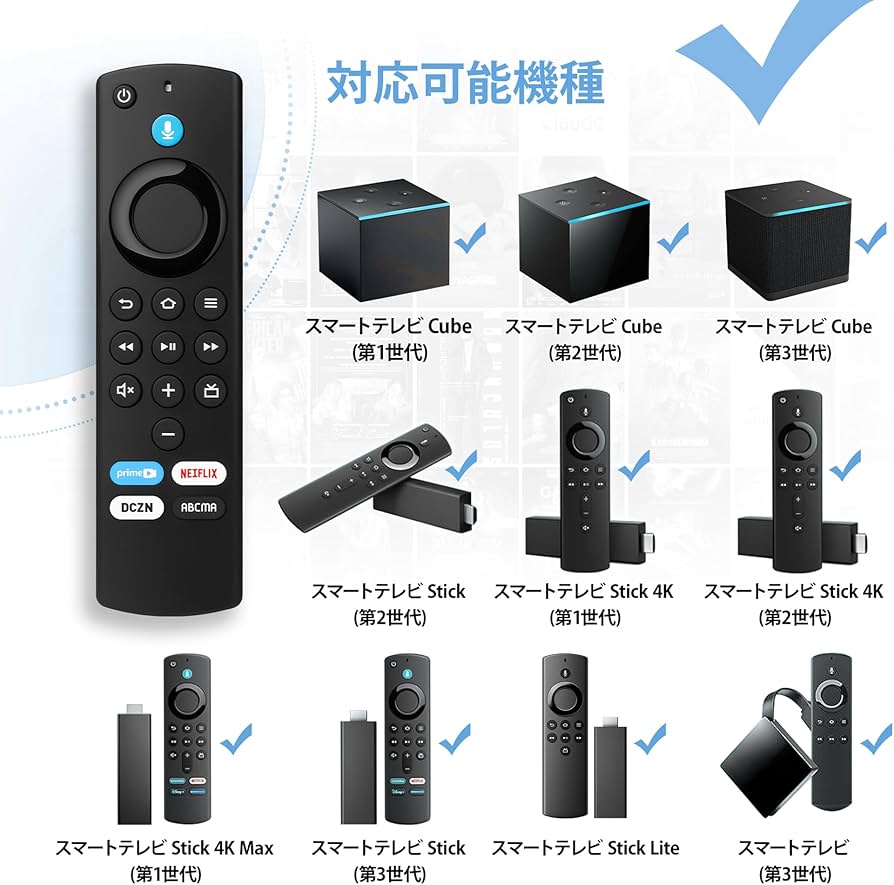 Amazon.co.jp: 交換用リモコン TVリモコン for Fire-TV Stick 第1/2/3
