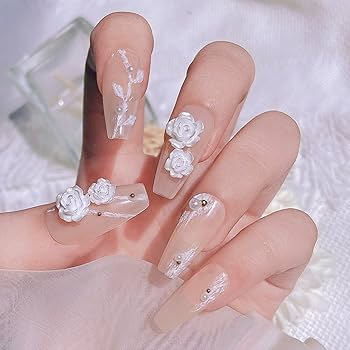 Amazon.co.jp: TUUWAI ネイルデコパーツ 椿の形 立体 3D ネイルパーツ