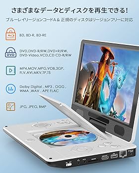 Amazon | FANGOR ポータブルブルーレイプレーヤー 12型 HDMI出力対応