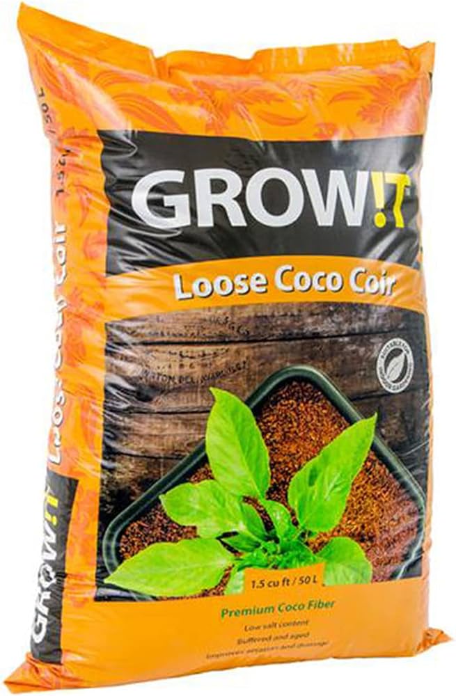 Amazon.com: GROW!T JSCMIX15 GROWT Premium Coco Coir, Loose Cubic
