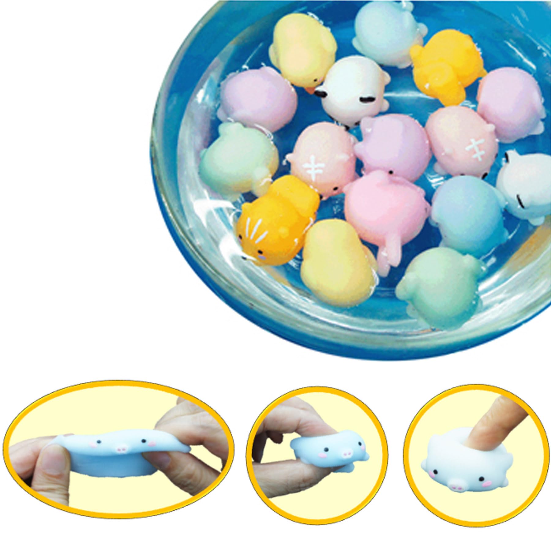 Amazon | もちもちどうぶつ スクイーズ ストレス解消 水に浮く 10種