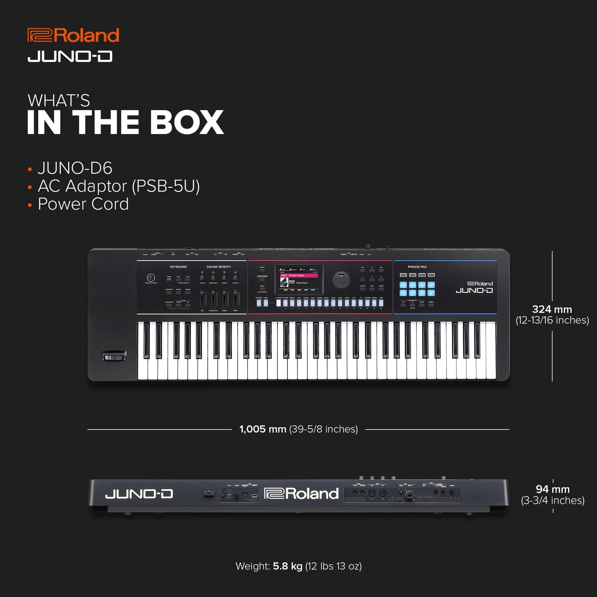 Amazon | シンセサイザー ローランド ROLAND JUNO-D6 ジュノ 61鍵盤