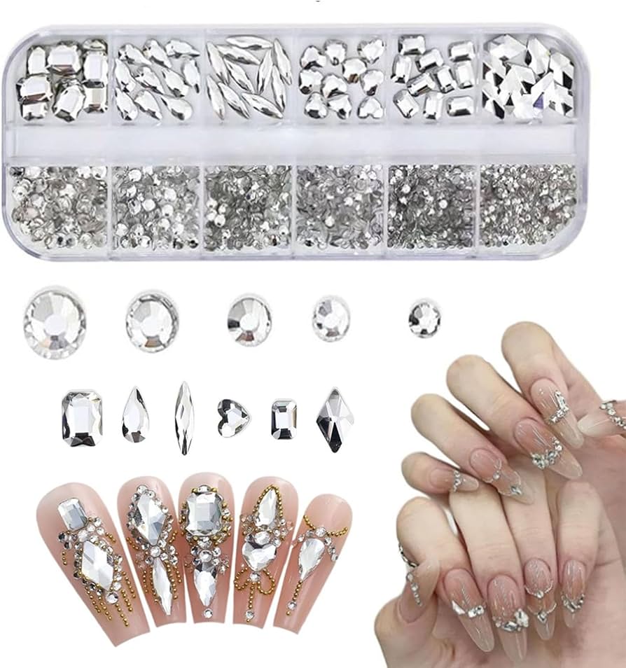 Amazon.co.jp: Doyime ラインストーン ネイルパーツ (12種類) ネイル