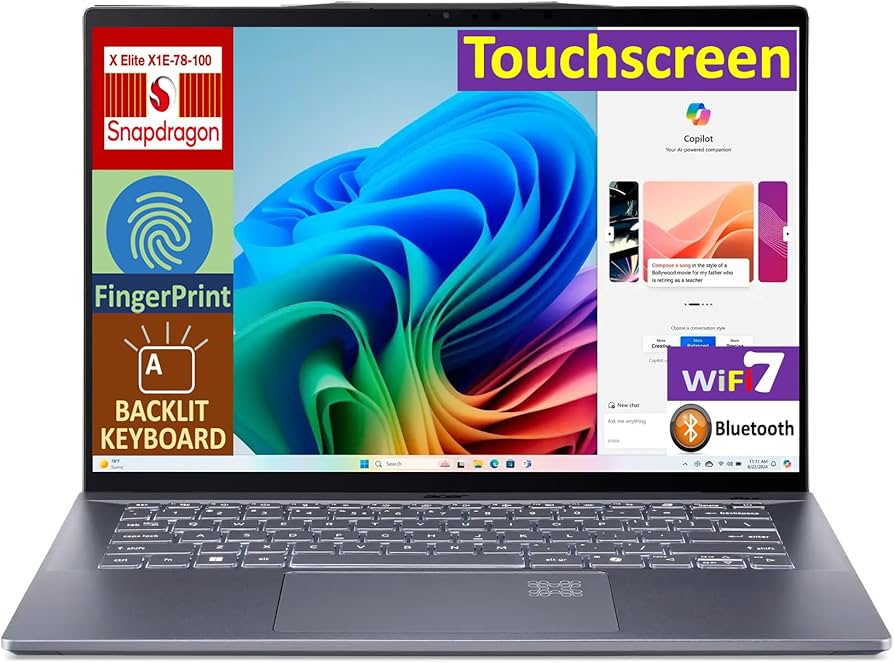 Amazon.com: acer Swift 14 AI Powered Laptop 14.5 Touchscreen IPS
