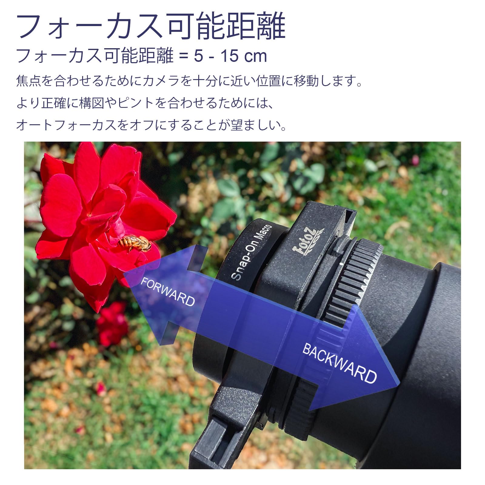 Amazon | FotoZハイビジョンスナップマクロレンズ、37-52 mmと55-72 mm
