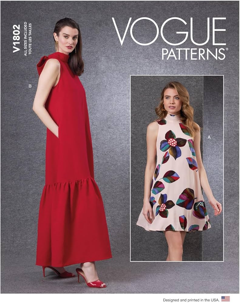 Amazon.com: Misses' Pullover Dress Sewing Pattern Kit, Code V1802