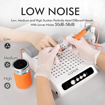 Amazon.com : L'UGX Rechargeable Nail Dust Collector with 2